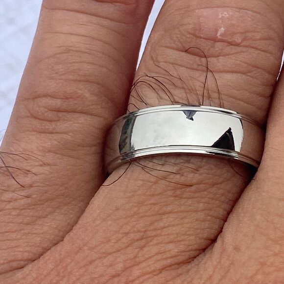 Men's Stainless Steel Ring Band Minimalist size 11 - Picture 4 of 5